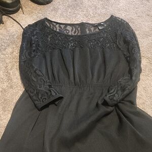 H&M Black Long Sleeve Maternity Beaded Top Mint Condition